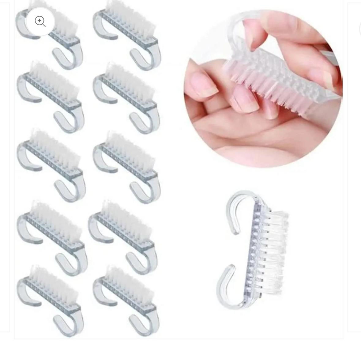 Cepillo para limpieza de uñas transparente 