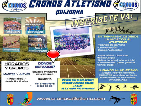 Cronos Quijorna abierto plazo de inscripción temporada 2017-2018