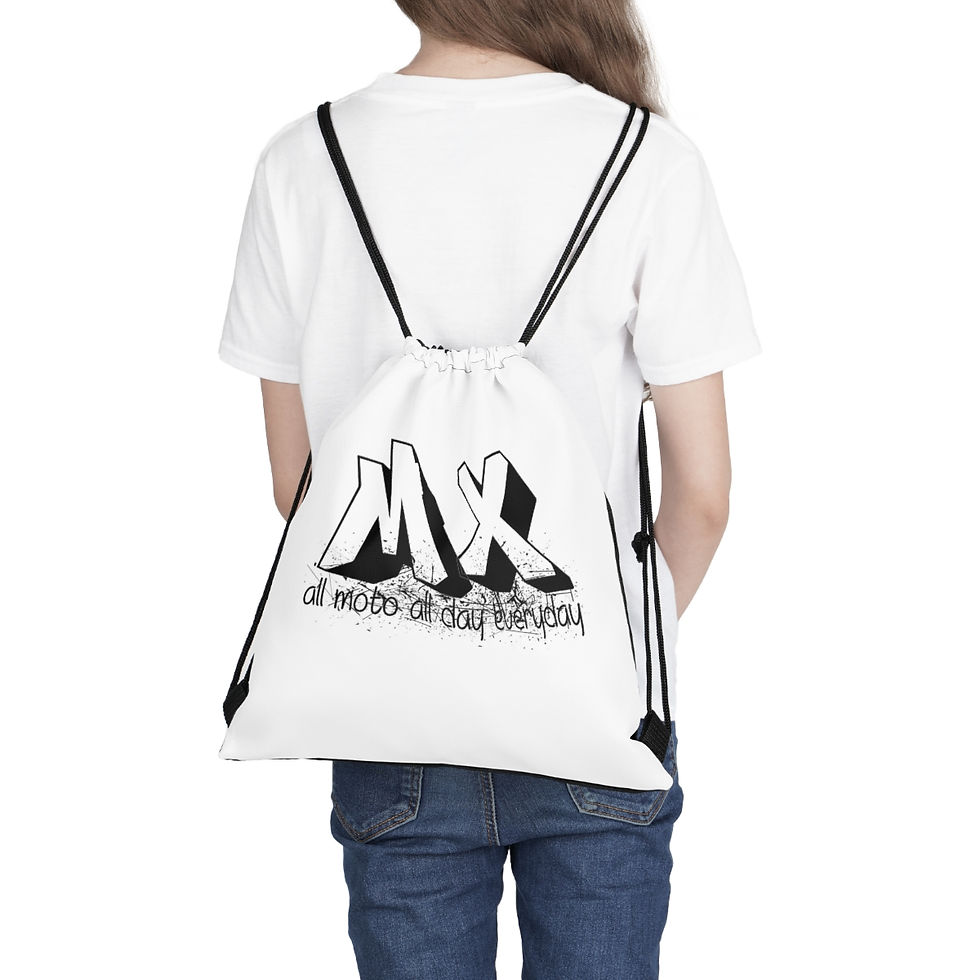 Thumbnail: MX Black All Moto Outdoor Drawstring Bag