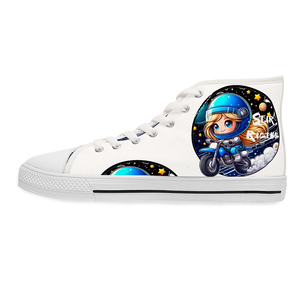 Thumbnail: MX Girl Star Racing Women's High Top Sneakers