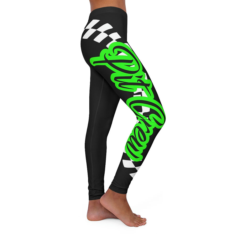 Thumbnail: Pit Crew Green Women's Spandex Leggings