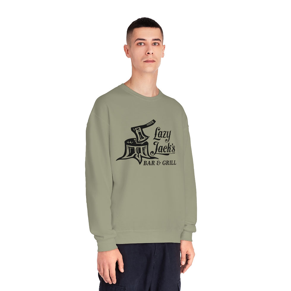 Thumbnail: LJ Black Logo Front Only Unisex NuBlend® Crewneck Sweatshirt