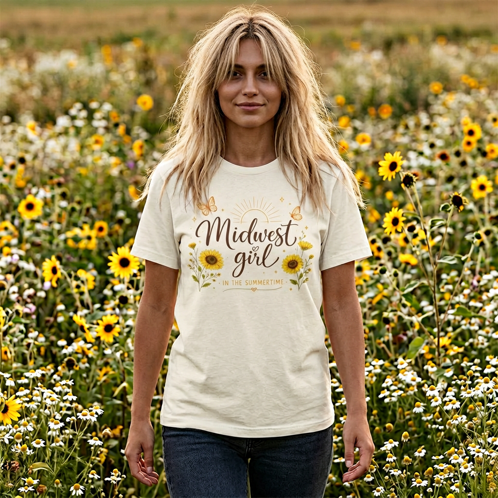 Midwest in the Summertime/Unisex Jersey Short Sleeve Tee