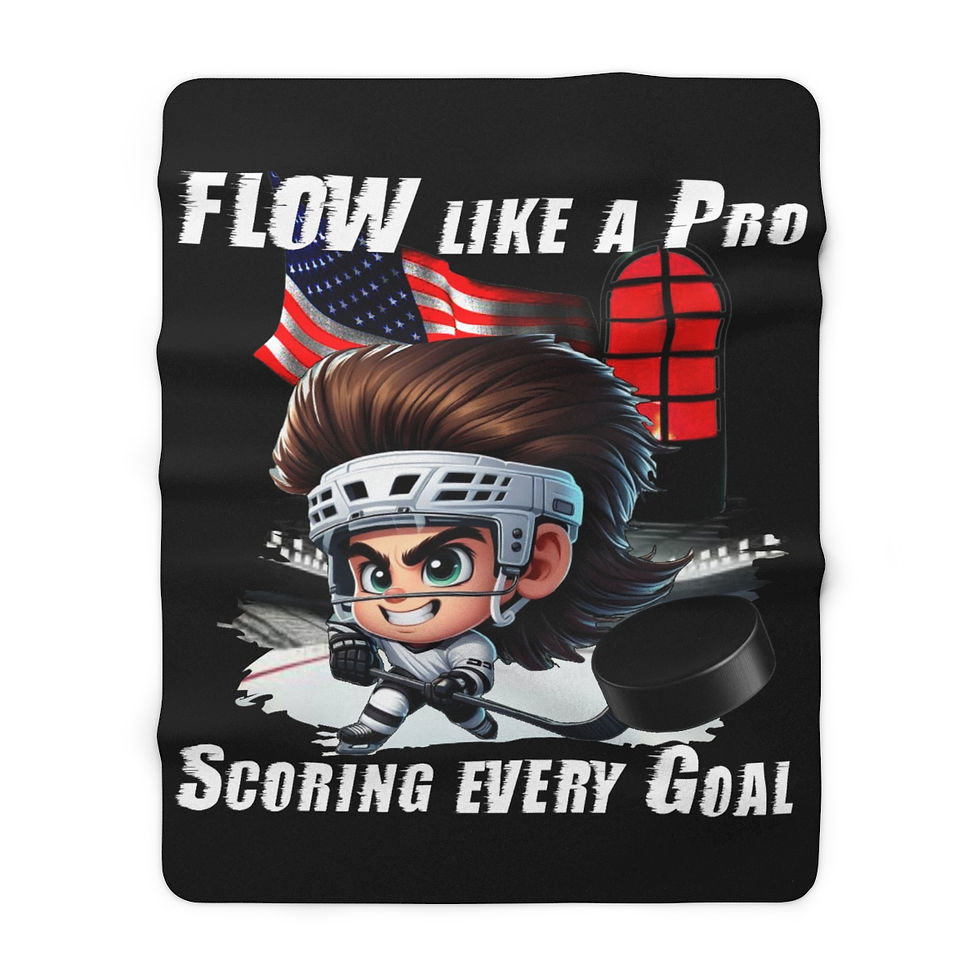 Hockey Flow like a Pro Sherpa Fleece Blanket