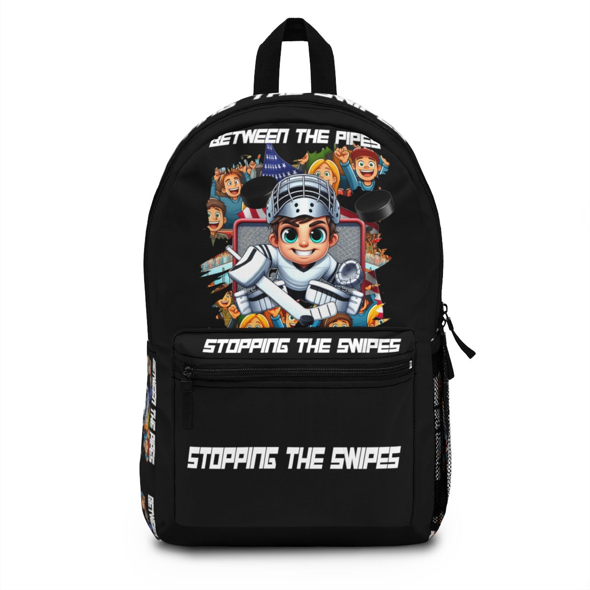 Hockey Between the Pipes Backpack