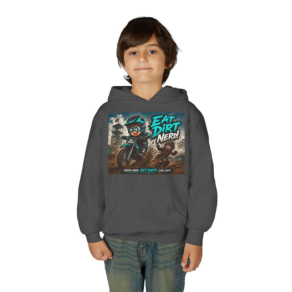 Thumbnail: Eat Dirt Nerd Youth Heavy Blend Hooded Sweatshirt