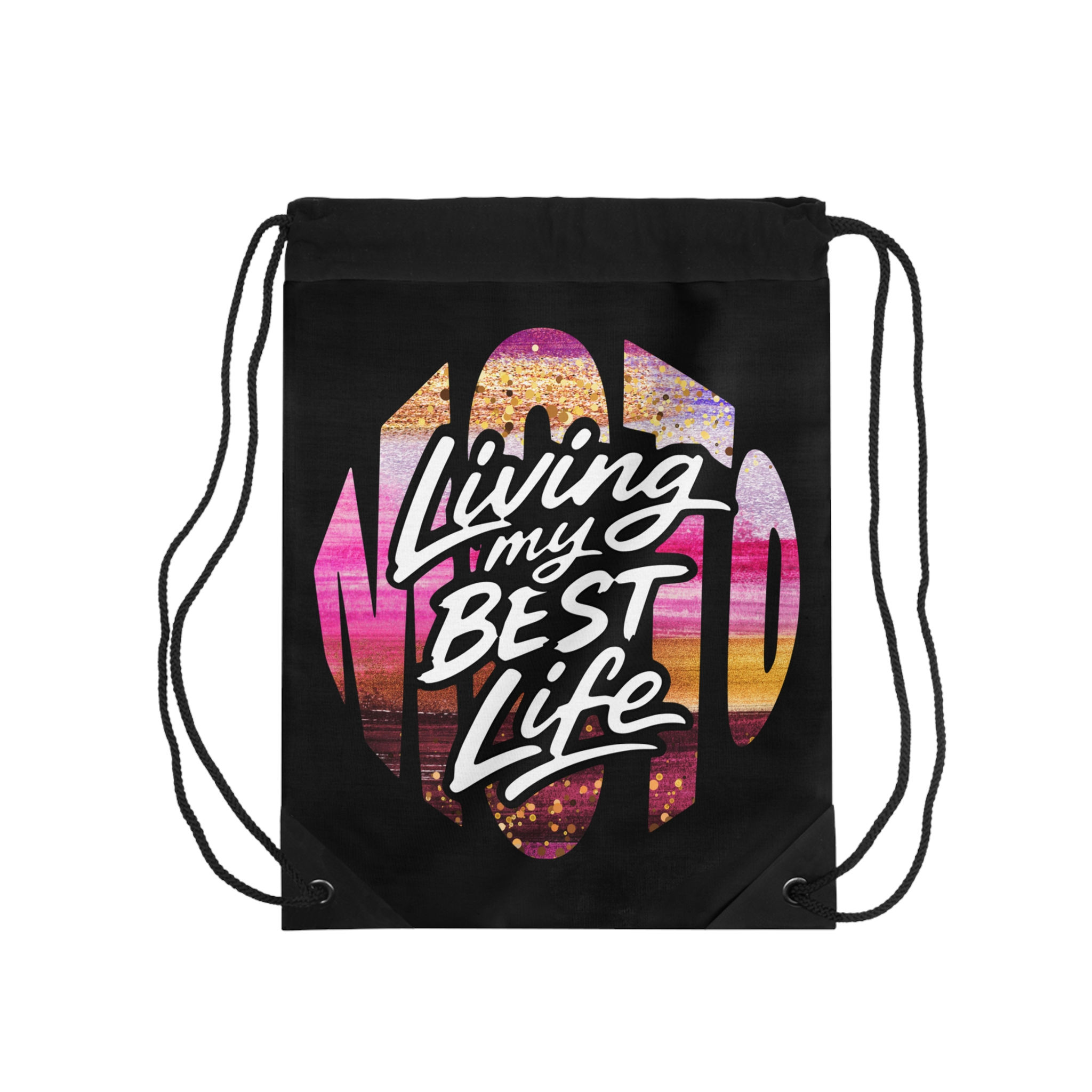 Moto Best Life Drawstring Bag