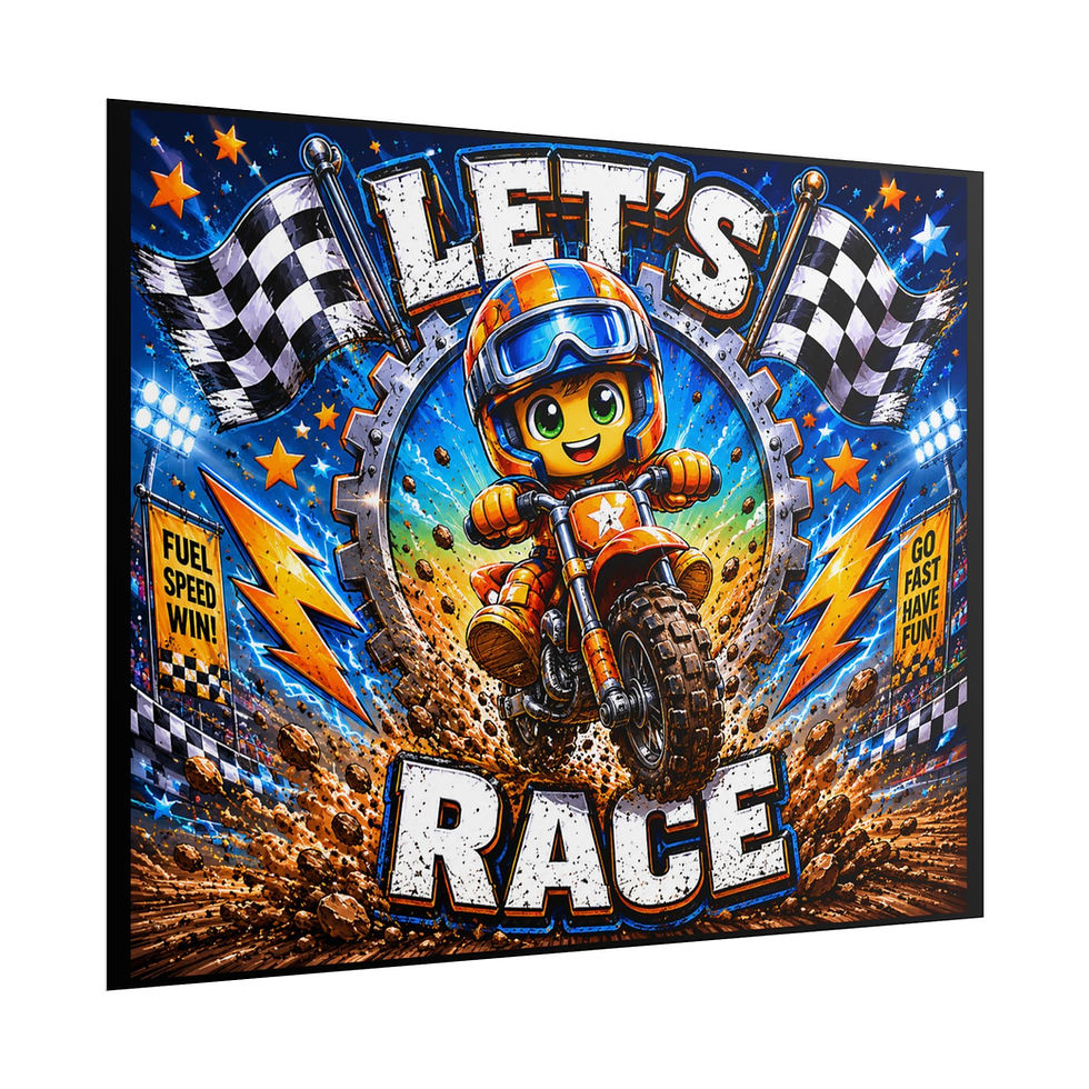 Thumbnail: Let's Race Rolled Posters