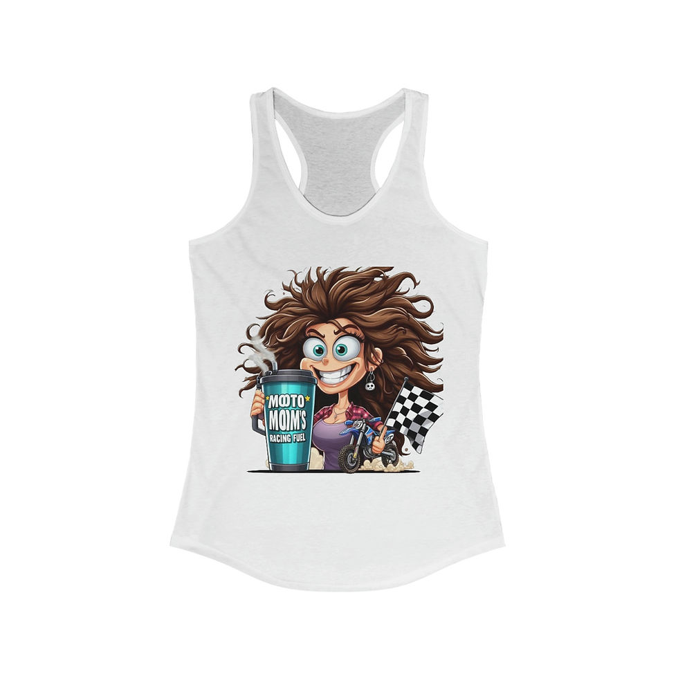 Thumbnail: Moto Mom2 Women's Ideal Racerback Tank