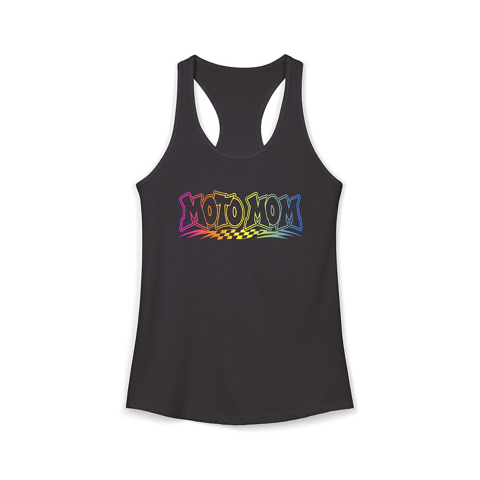 Thumbnail: Moto Mom Colorful Women's Ideal Racerback Tank