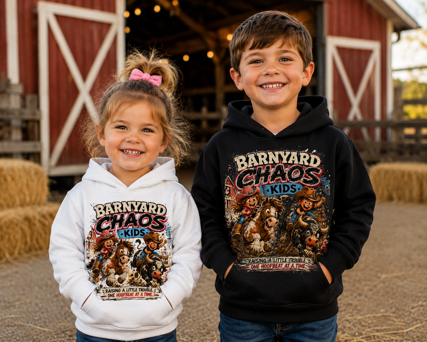 Barnyard Chaos Toddler Pullover Fleece Hoodie