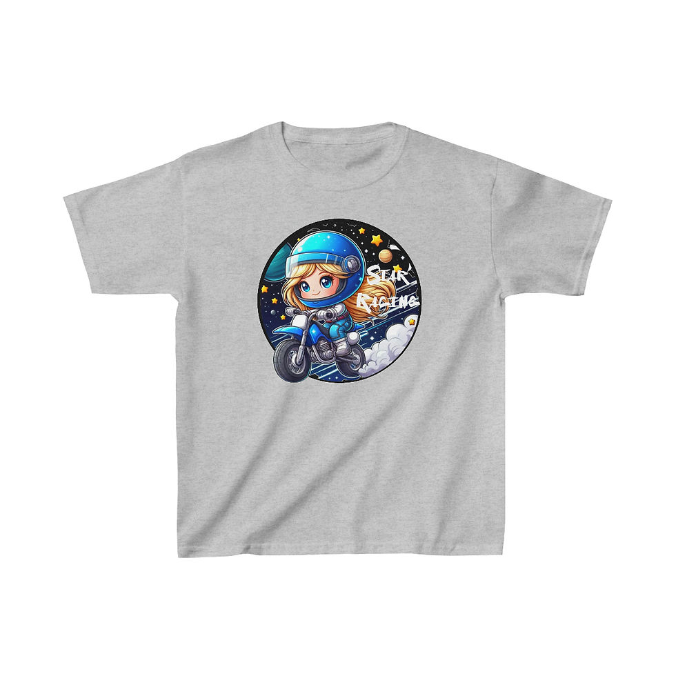Thumbnail: MX Girls Star Racing Kids Heavy Cotton™ Tee