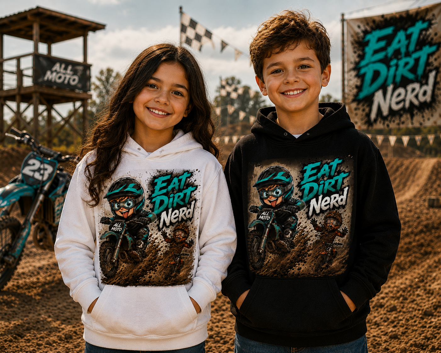 Eat Dirt Nerd Youth Heavy Blend Hooded Sweatshirt