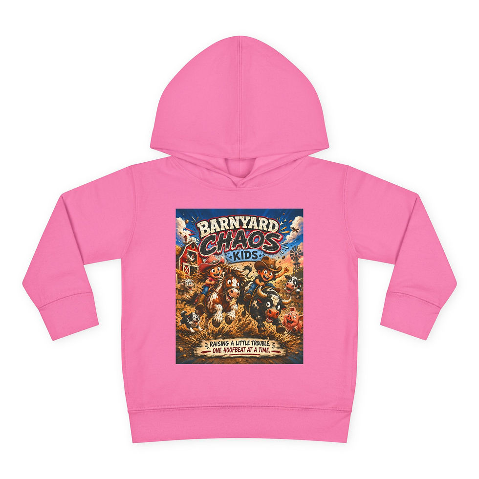 Thumbnail: Barnyard Chaos Toddler Pullover Fleece Hoodie