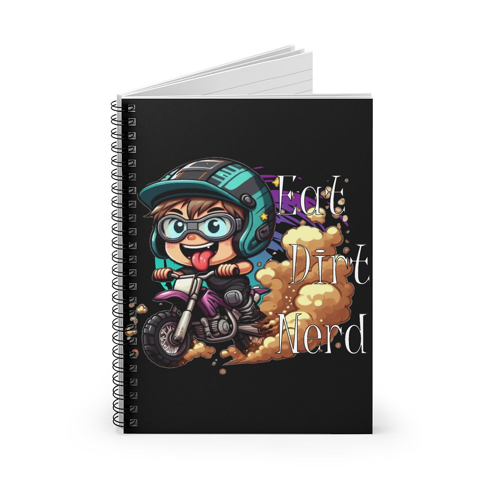Thumbnail: MX Eat Dirt Nerd Spiral Notebook - Ruled Line
