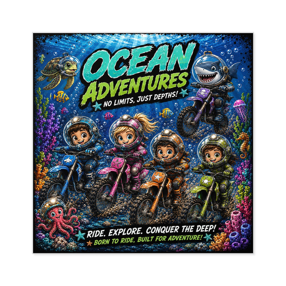Thumbnail: Ocean Adventures Square Stickers, Indoor\Outdoor