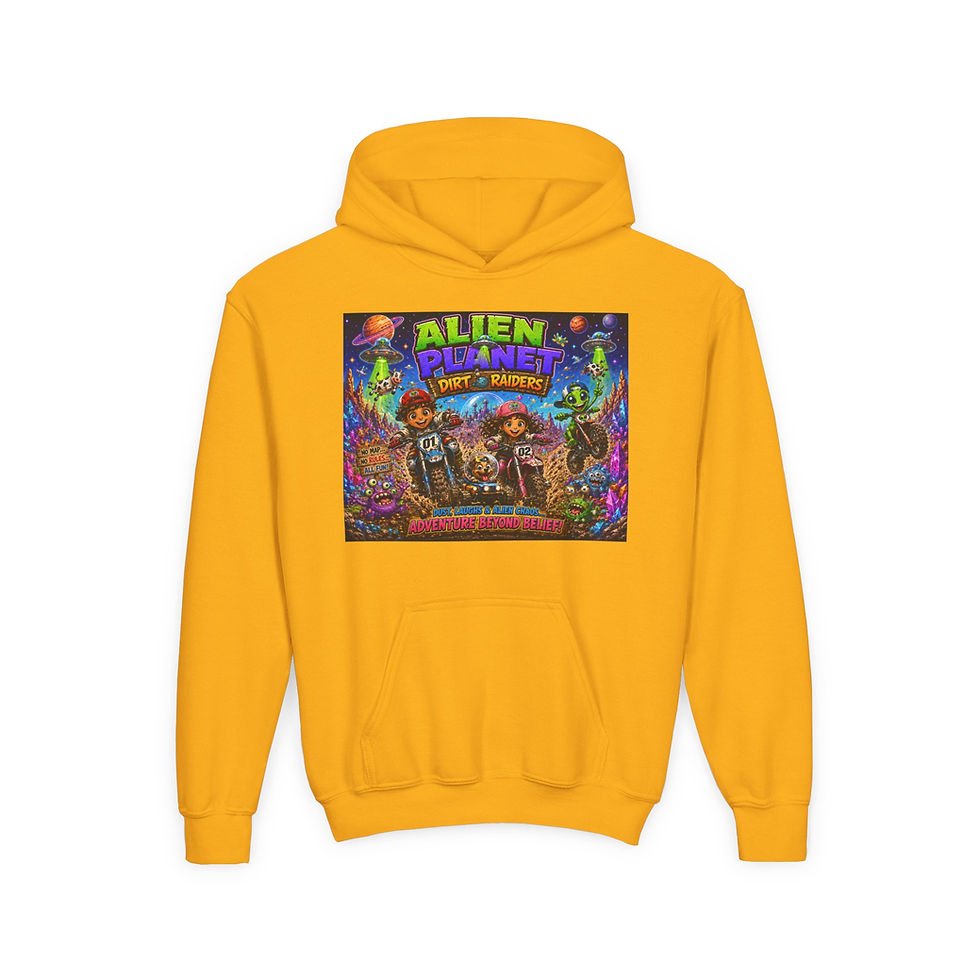 Thumbnail: Alien Planet Youth Heavy Blend Hooded Sweatshirt