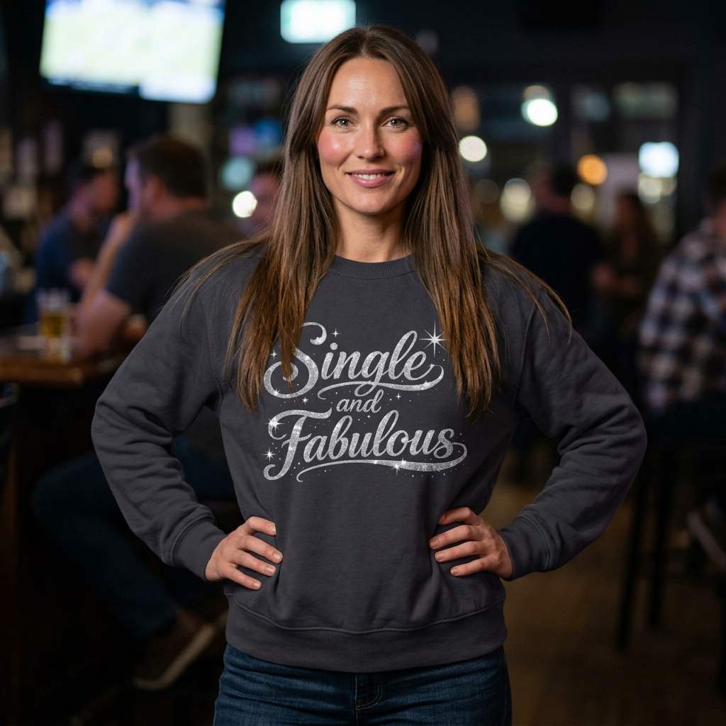Single and Fabulous Unisex EcoSmart® Crewneck Sweatshirt