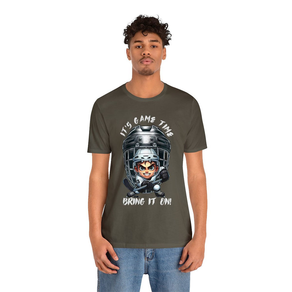 Thumbnail: Hockey Game Time Unisex Jersey Short Sleeve Tee