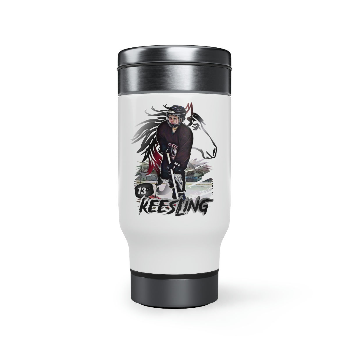 KessStainless Steel Travel Mug with Handle, 14oz