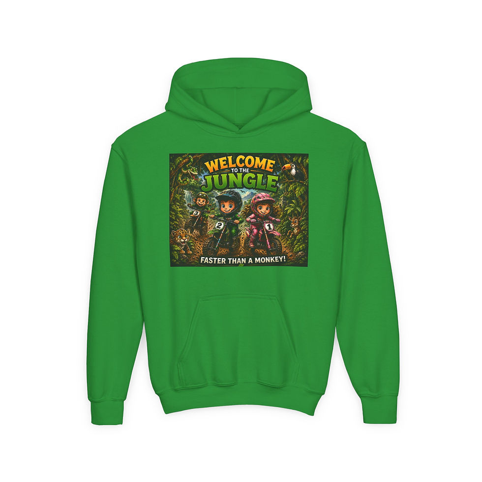 Thumbnail: Welcome to the Jungle Youth Heavy Blend Hooded Sweatshirt