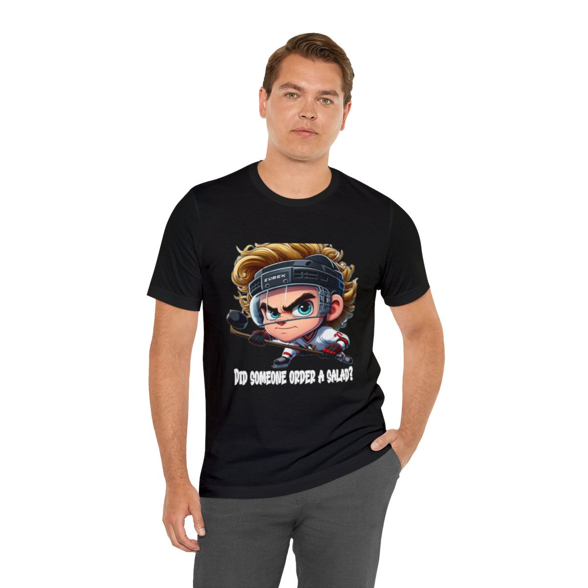 Hockey Hair Blonde Adult Unisex Jersey Short Sleeve Tee