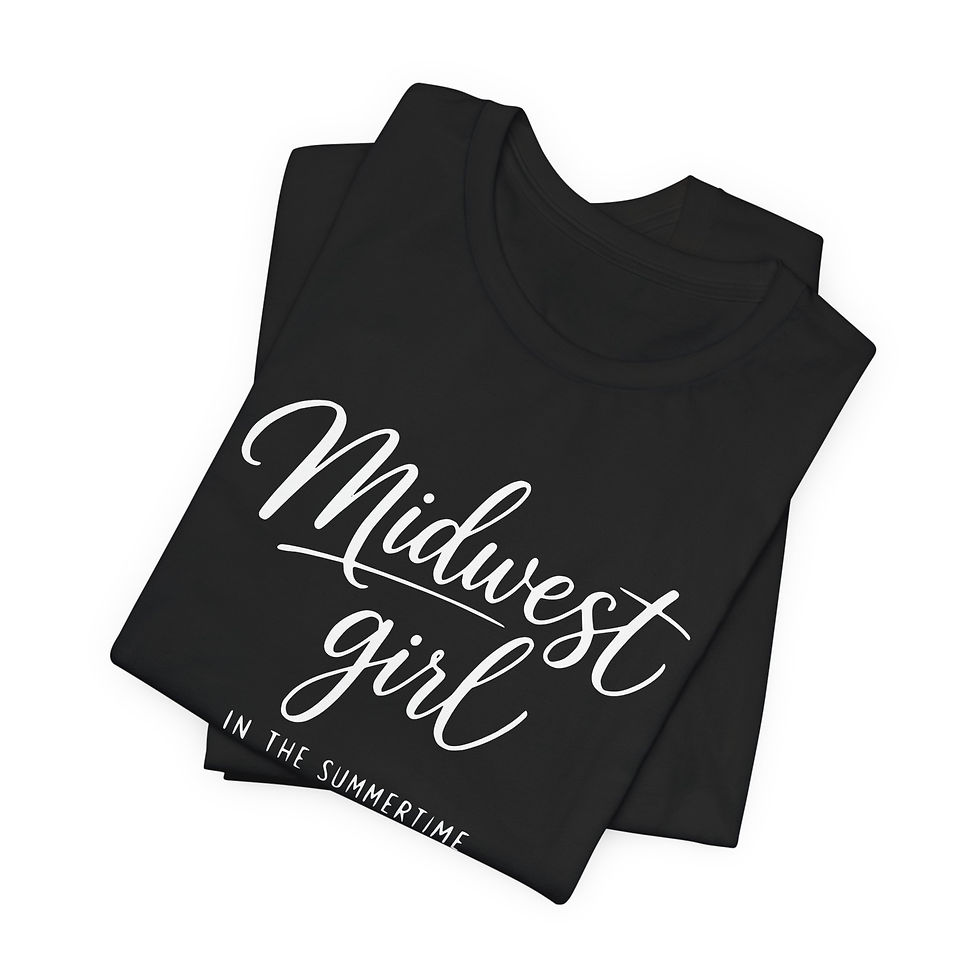 Thumbnail: Midwest Girl in the Summertime wtext only Unisex Jersey Short Sleeve Tee