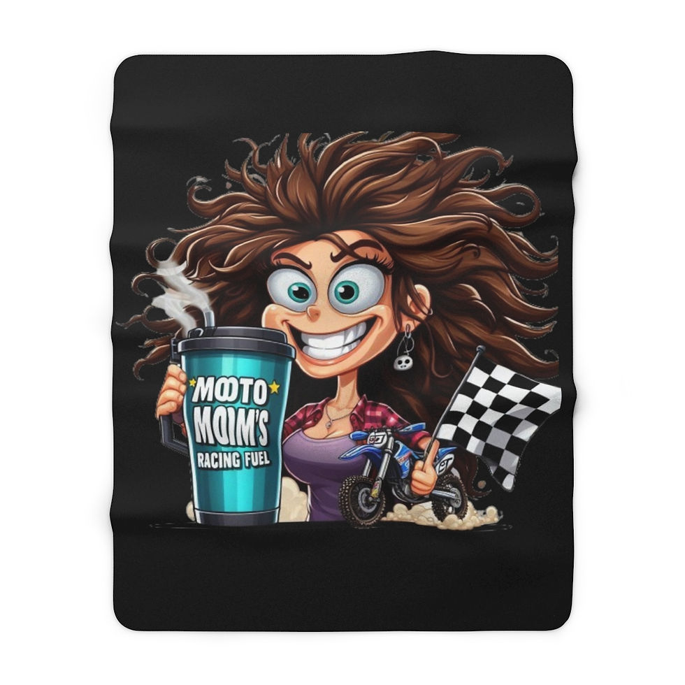 Moto Mom2Sherpa Fleece Blanket