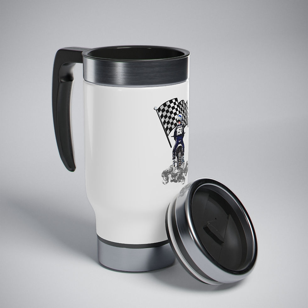 Thumbnail: Campbell Stainless Steel Travel Mug with Handle, 14oz
