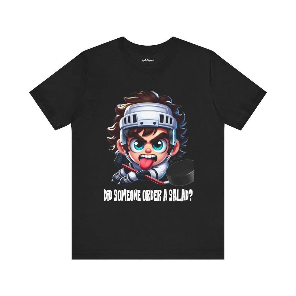 Hockey Hair Salad3 Adult Unisex Jersey Short Sleeve Tee