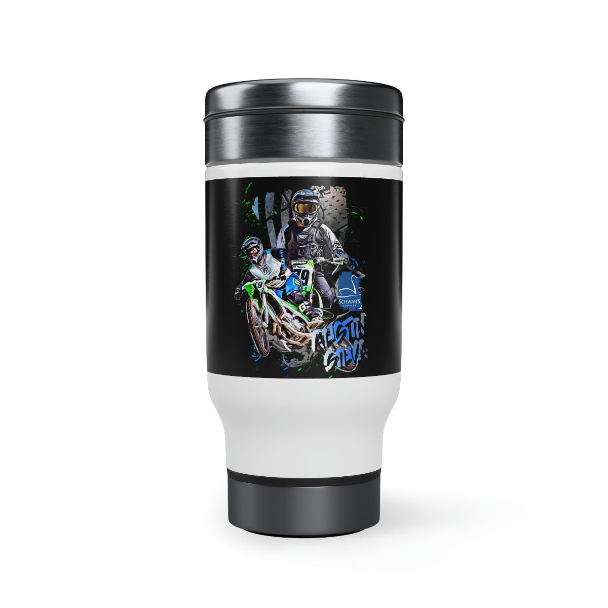 ASilvaStainless Steel Travel Mug with Handle, 14oz