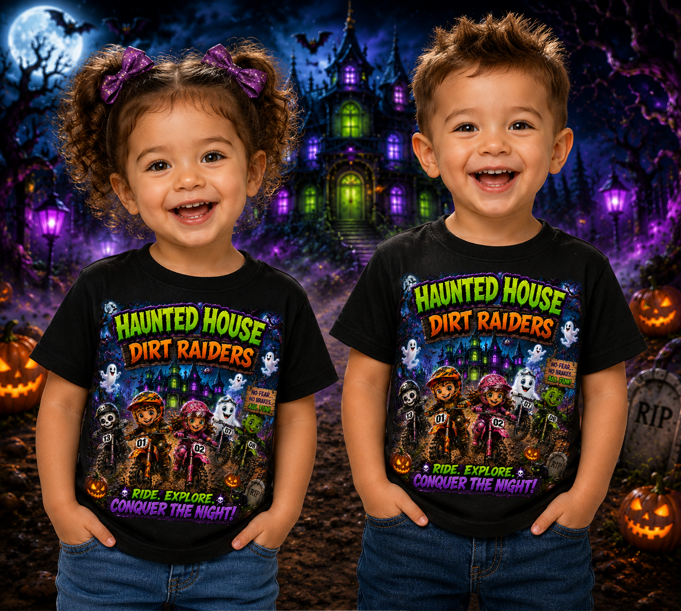 Haunted House Toddler Short Sleeve Tee