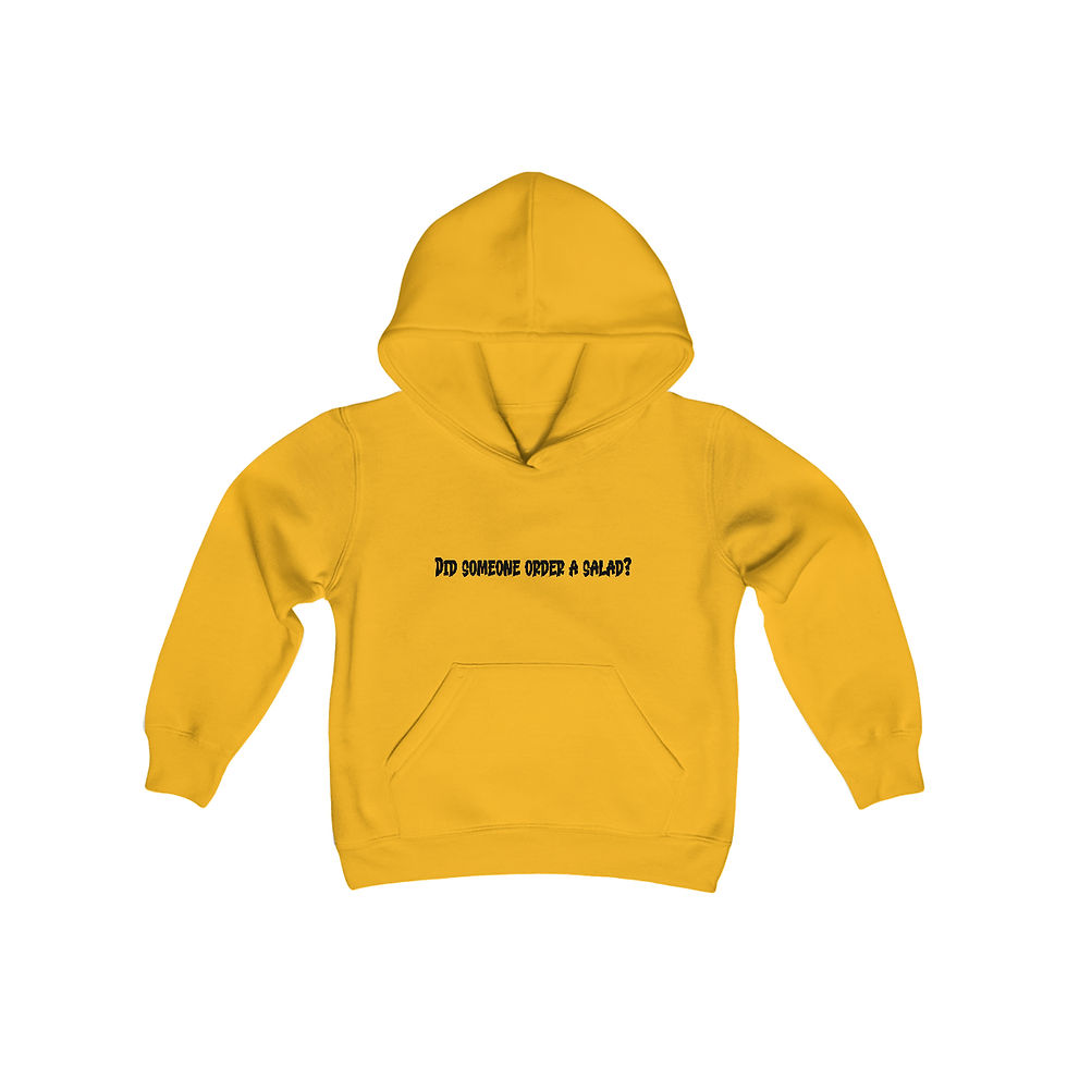 Thumbnail: Hockey Hair Blonde Youth Heavy Blend Hooded Sweatshirt