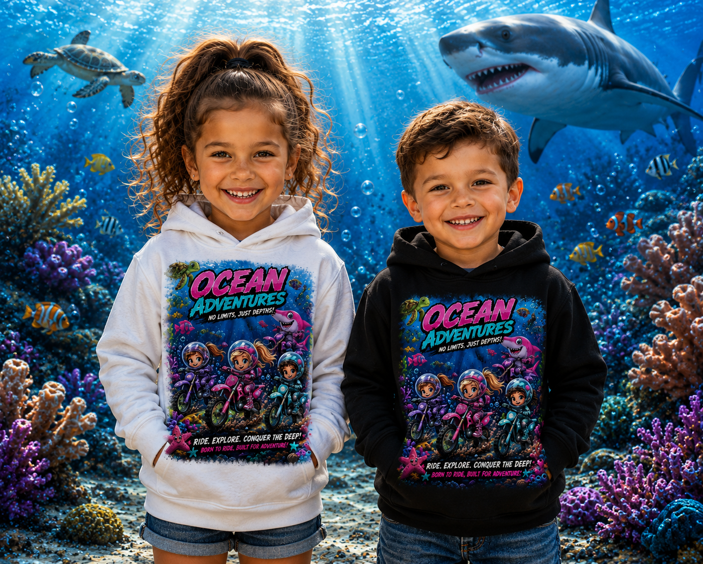Ocean Adventures Toddler Pullover Fleece Hoodie