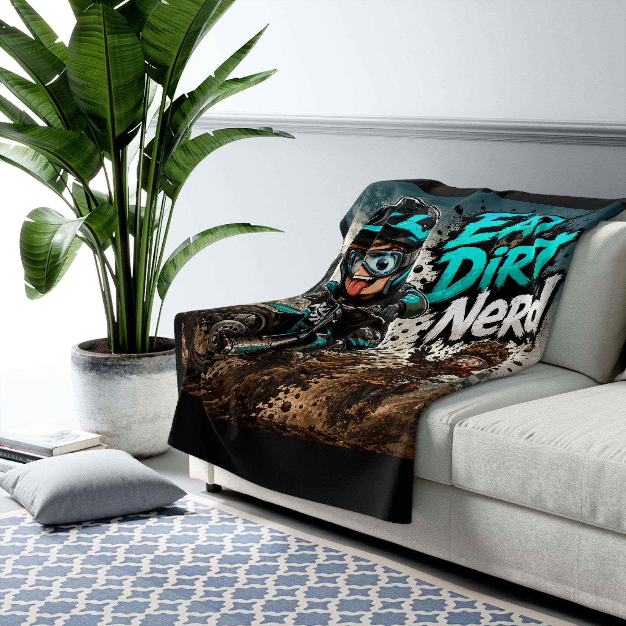 Eat Dirt Nerd Sherpa Fleece Blanket