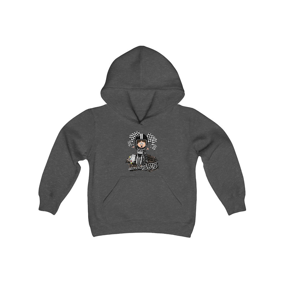 Thumbnail: All Moto 365MDH Youth Heavy Blend Hooded Sweatshirt