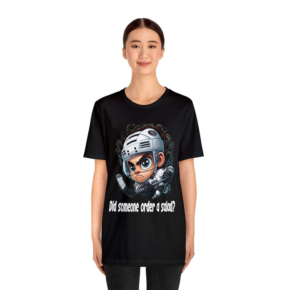 Thumbnail: Hockey Hair Salad Brown Adult Unisex Jersey Short Sleeve Tee