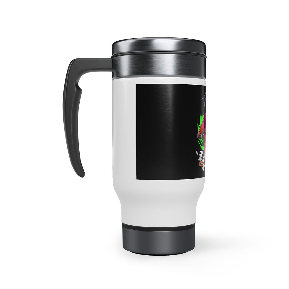 Thumbnail: MHall Stainless Steel Travel Mug with Handle, 14oz