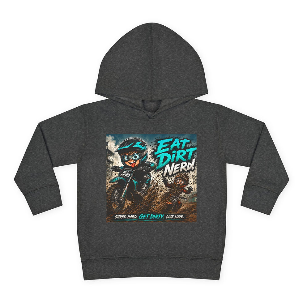 Thumbnail: Eat Dirt Nerd Toddler Pullover Fleece Hoodie