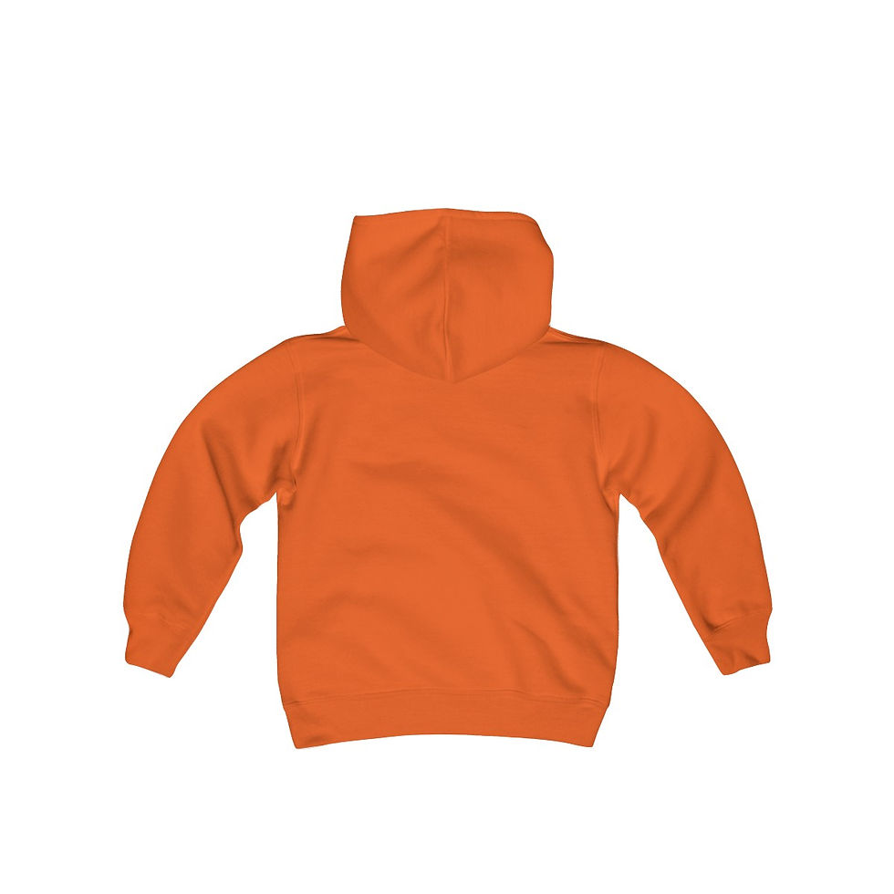 Thumbnail: Lazy Jacks Front Only Black Logo Youth Heavy Blend Hooded Sweatshirt