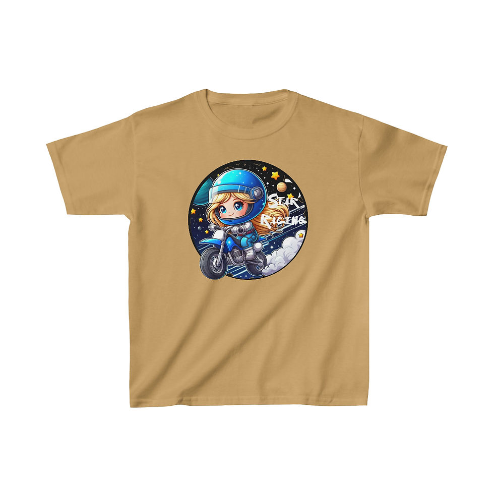 Thumbnail: MX Girls Star Racing Kids Heavy Cotton™ Tee
