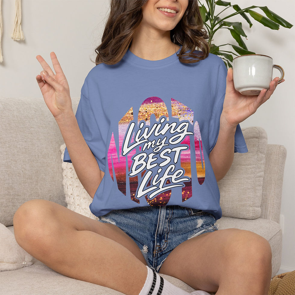 Thumbnail: Moto Best Life Unisex Garment-Dyed T-shirt