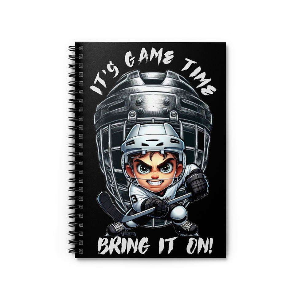 Thumbnail: Hockey Game Time Spiral Notebook - Ruled Line