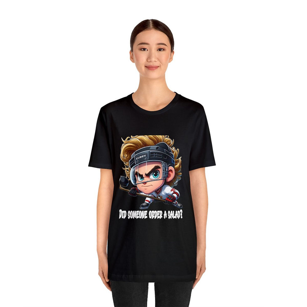 Thumbnail: Hockey Hair Blonde Adult Unisex Jersey Short Sleeve Tee