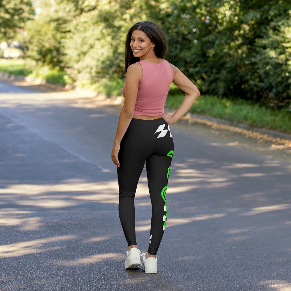 Thumbnail: Pit Crew Green Women's Spandex Leggings