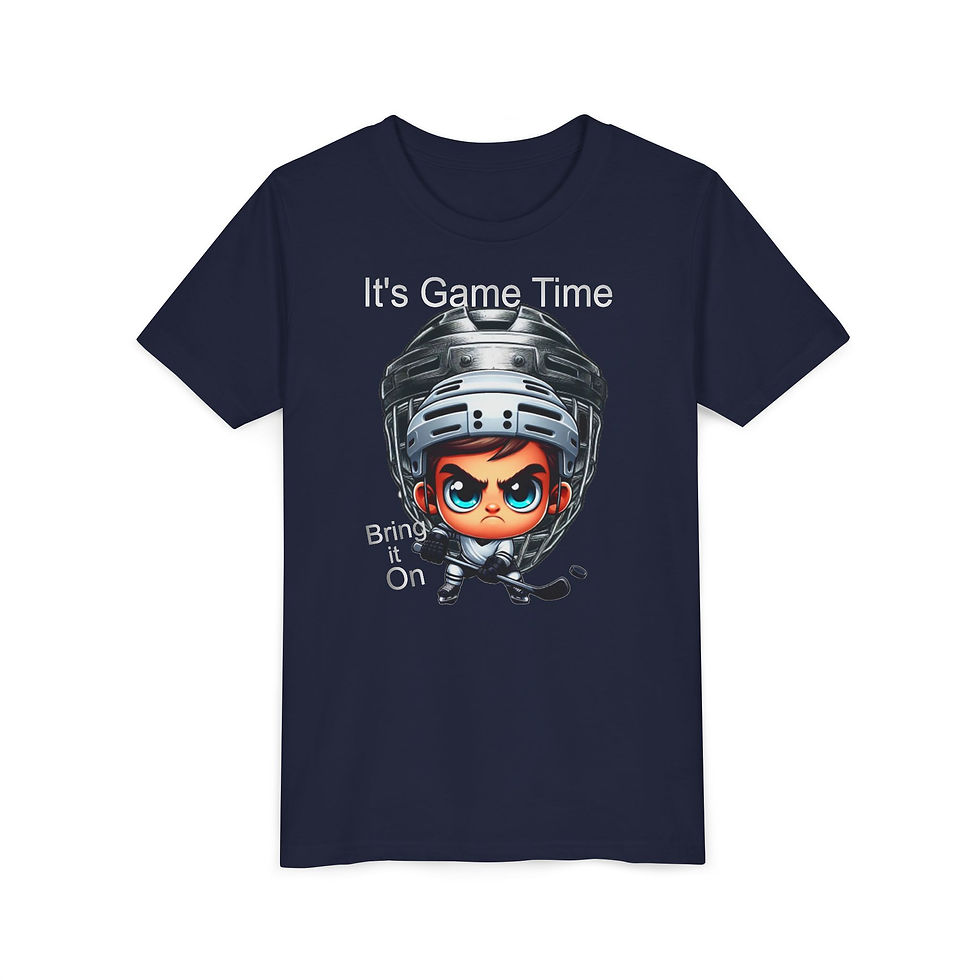 Thumbnail: Hockey Game Time Youth Short Sleeve Tee