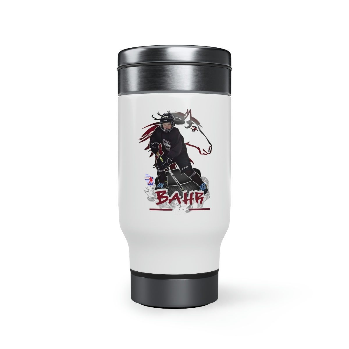 Bahr12Stainless Steel Travel Mug with Handle, 14oz