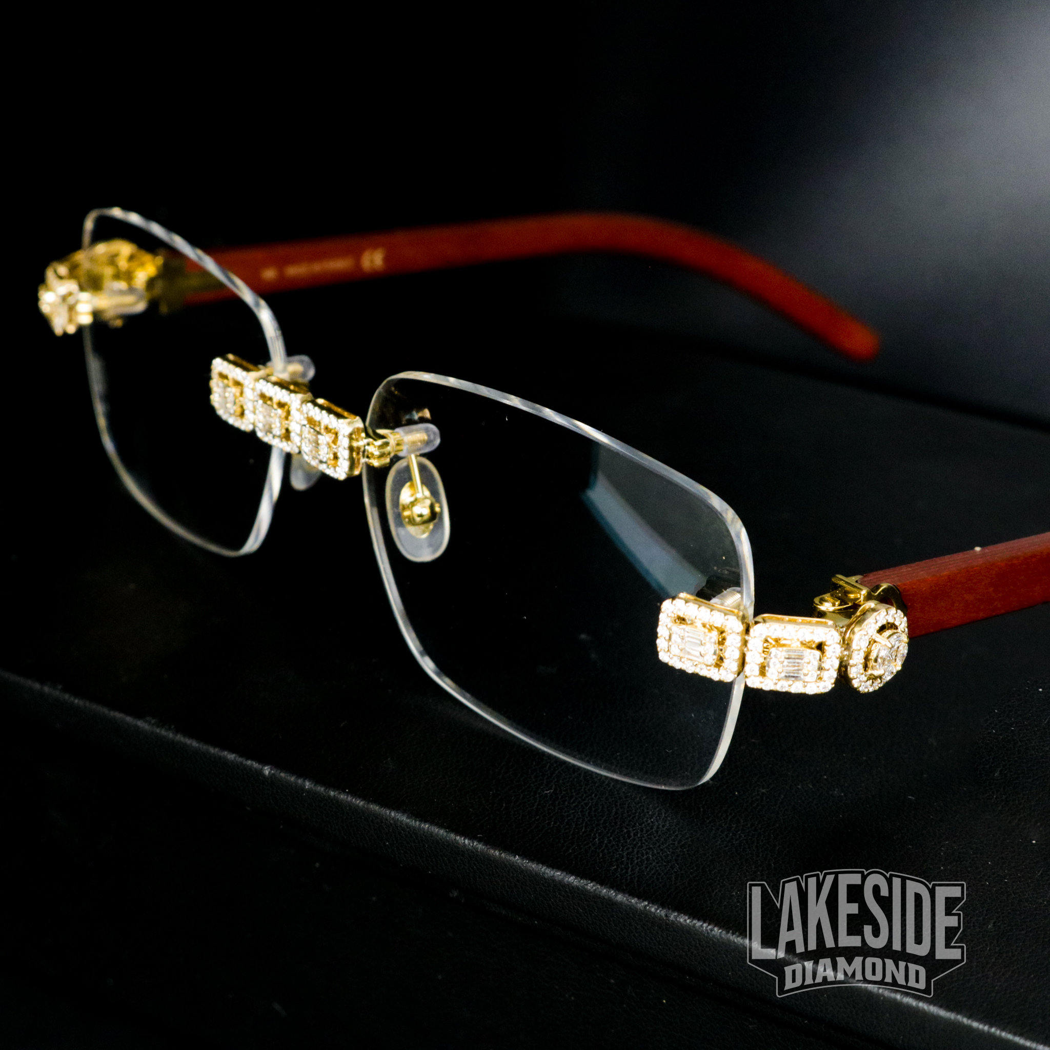 Iced Cartier Glasses (Red Woods) | Lake 