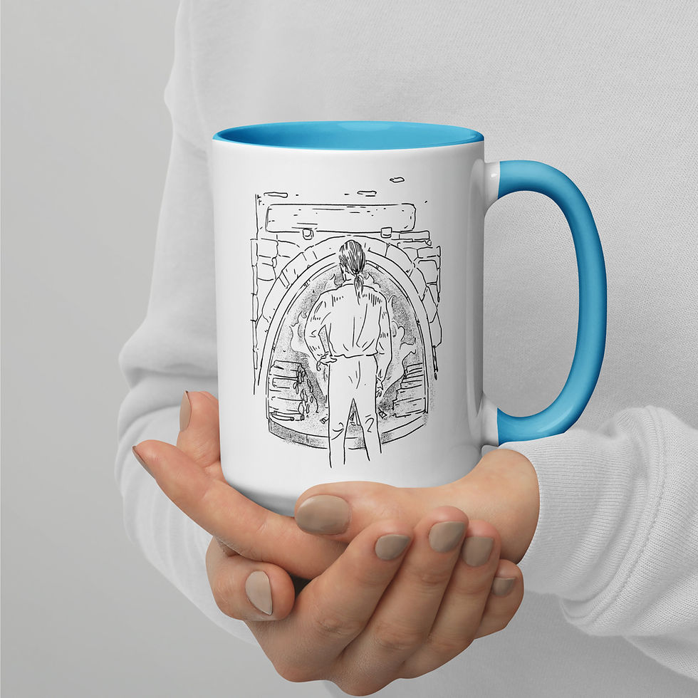 Thumbnail: fine line illustration of a regency-era gentleman standing before a hearthfire
