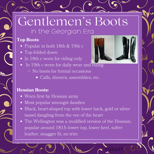 A graphic describing top boots and Hessian boots